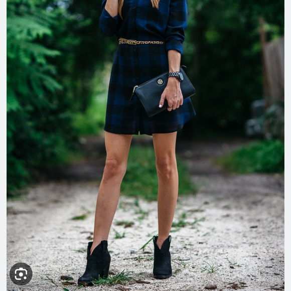 Vince Camuto Hillsy Black Leather Heel western pull on ankle bootie women’s 8.5 - Picture 8 of 9